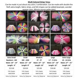 Tutus - TONS of colors, comes with a matching bow